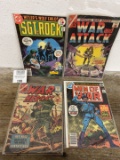 FOUR 1960s/70s Military Comic Books HITLERS WOLF CHILD, etc…