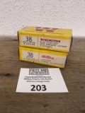 Pair of Winchester 38 Smith & Wesson Ammo boxes