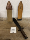 US Model 1917 BOLO Knife with Scabbard