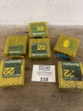 SIX full boxes of 22 High Velocity Remington Ammo