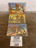 Three vintage WWII era post cards