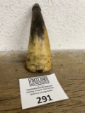 18th Century Primer Horn with Bird and Fish Carvings