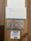 1974 Uncirculated U.S. MINT coin set Dollar, Quarter, Nickel, Dime, Pennies