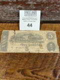 $5 The Confederate States of America FIVE DOLLARS Richmond 1864 Original Bill