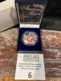 1999 American Eagle PAINTED Silver Dollar 1 OZ FINE SILVER