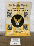 Los Angeles Times FIFTH WAR LOAN War Bond Show HOLLYWOOD BOWL 1944