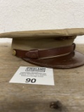 WWII Military Hat Pvt Paul La Belle Ft Benjamin Harrision