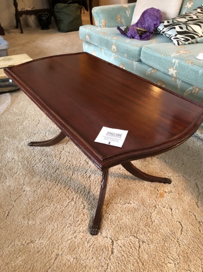 1940s MERSMAN Colonial Revival Mid-Century solid wood coffee table