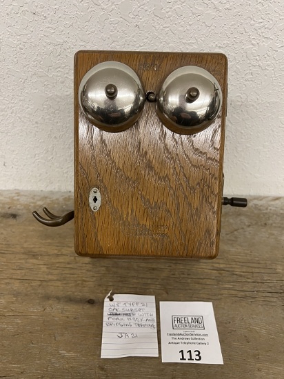 Western Electric TYPE 21 OAK Topbox with Fork Hook and bridging terminals
