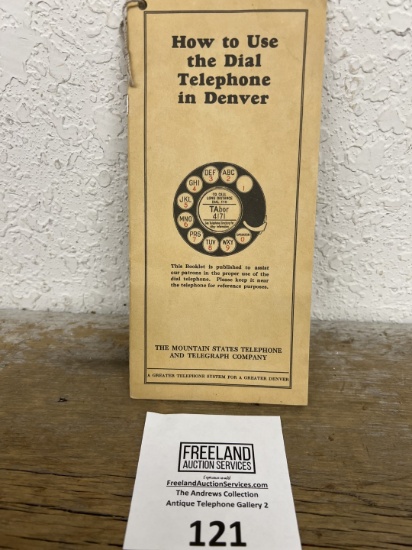 The Mountain States Telephone & Telegraph Company 1930s HOW TO USE A DIAL