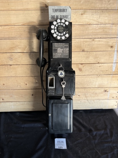 Western Electric 191G Coin Collector 3 Slot Payphone