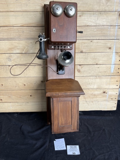 Western Electric 240 Type Cumberland Telephone Co. Wall Phone ABT Co. Transmitter