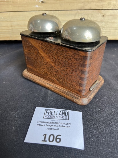 unusual 1890s skinny extension bell telephone ringer box