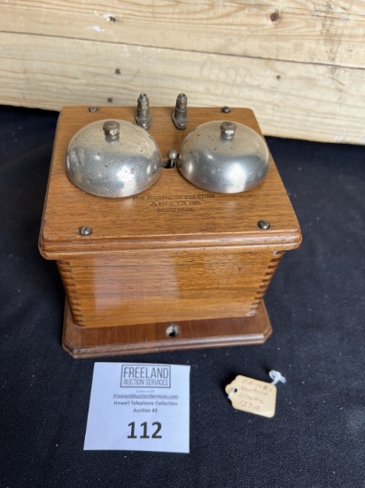 rare WALNUT Northern Electric extension bell box