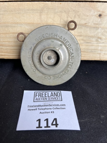 Swedish American CHICAGO nickel over brass telephone transmitter for switchboard