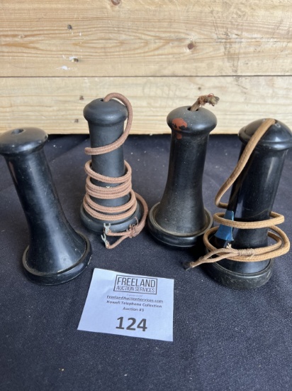 FOUR Antique Telephone receivers for your restoration projects