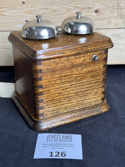 1890s OAK Century Telephone Co. extension telephone ringer box