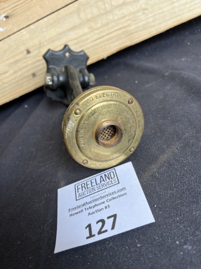 GOLD ELECTRODE American Electric Telephone Co. transmitter and Shield Arm