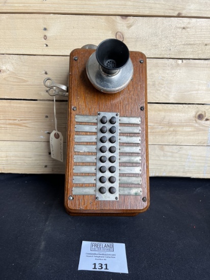 Oak 16 button telephone intercom for restoration