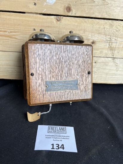 Chicago Telephone Supply Company Oak extension telephone bell box