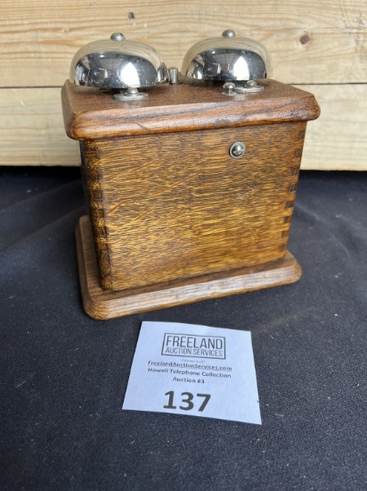 Oak telephone extension bell box