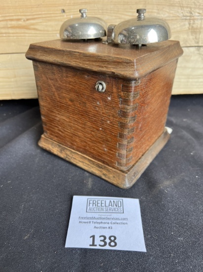 Oak telephone extension bell box