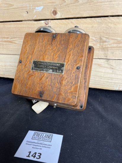 Oak Chicago Telephone Company extension bell box