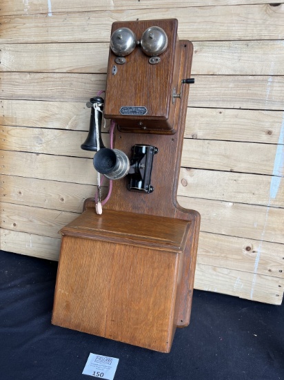 Museum Quality SUMTER Oak 2 Box Telephone