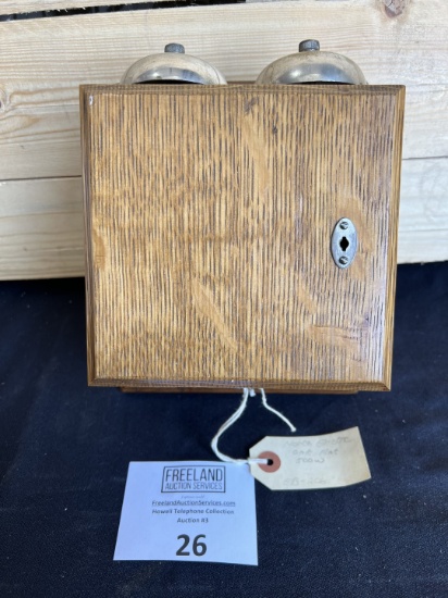 Oak North Electric FLAT telephone extension bell box