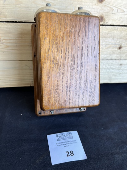 Oak restored telephone extension bell box, excellent condition