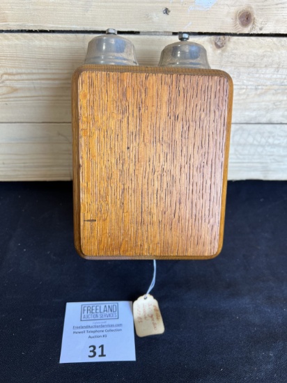 Oak Stromberg Carlson Type 300 extension bell box with RARE Makodoes GONGS