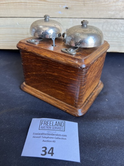 1880s Manhattan Electrical Supply Co. OAK extension telephone bell box