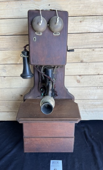 Connecticut WALNUT 2 Box original wall telephone