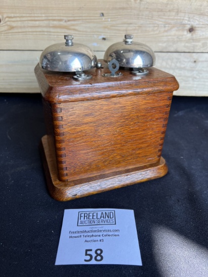 Early 1890s Oak tall extension telephone ringer bell box