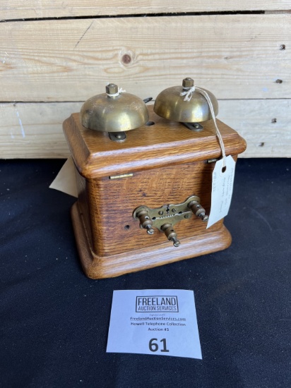 rare PHOENIX or American Electric Oak telephone extension bell box