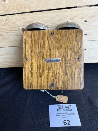 Oak Sears and Roebuck Co. Chicago telephone extension bell box