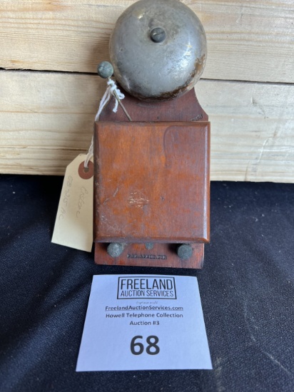 1880s Proctor Raymond Electric Co. walnut telephone primitive extension ringer