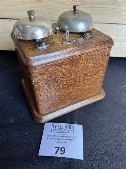 unknown OAK 1890s telephone extension bell box