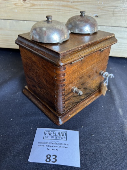 1890s OAK Telephone extension bell box