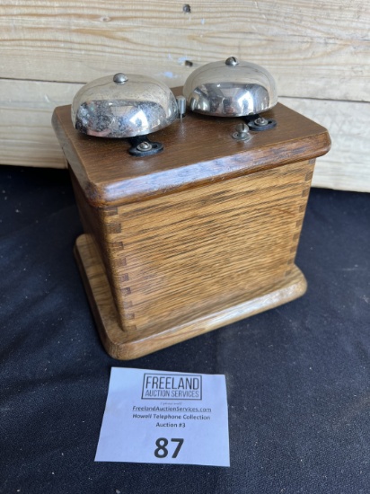 1890s OAK Telephone extension bell box
