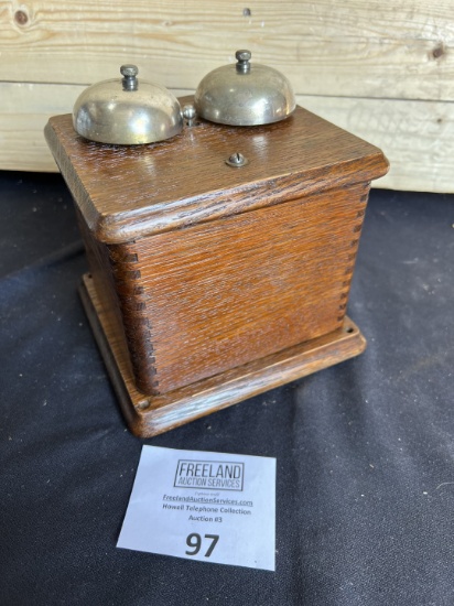 Late 1890s OAK Chicago Telephone Co. extension bell box