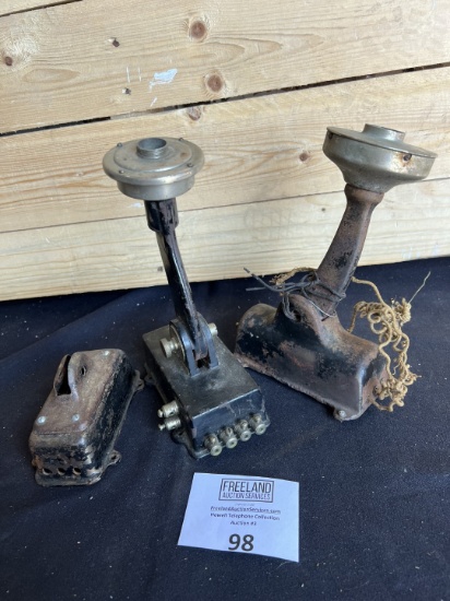 Unusual Antique Telephone cast iron telephone parts