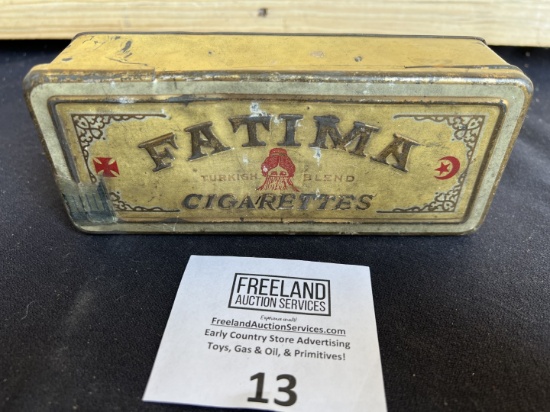 Fatima Cigarettes Turkish Blen tin made in Factory No 25 in Virginia