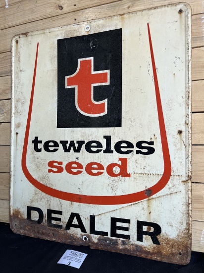 1950s Teweles Seed Co. DEALER Sign