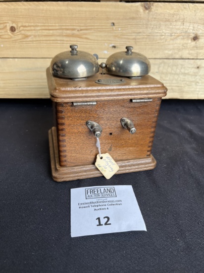 Hipwell Oak Telephone Co. Allegheny, PA extension bell box excellent condition