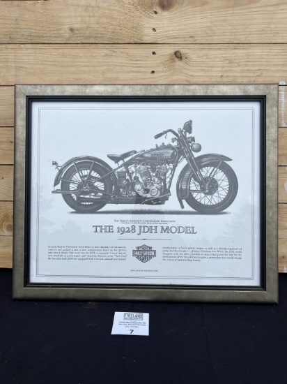 The 1928 JDH Model Harley Davidson Cornerstone Collection Framed Print
