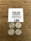 FOUR Walking Liberty Silver Half Dollar coins