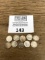TEN Silver Roosevelt Dimes 1940s/50s/60