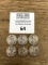 SIX Walking Liberty SILVER Half Dollar Coins 1919, 1929, 1934, 1936, 1937, 1942