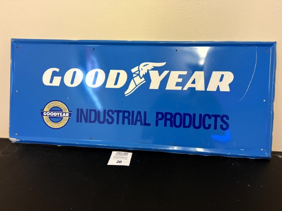 1961 Goodyear Industrial Products automotive advertising sign